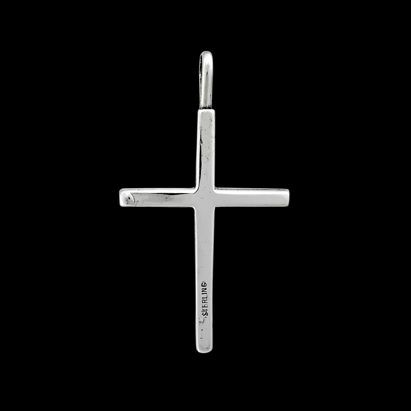 Spiral Accent Cross Pendant