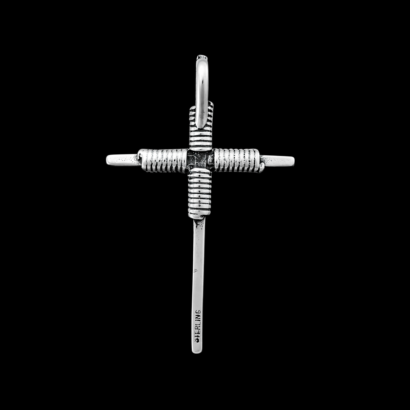 Coil Wrapped Cross Pendant