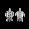 Sea Turtle Stud Earrings - Mainland Silver