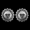 Solemn Sun Stud Earrings - Mainland Silver
