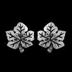 Maple Leaf Stud Earrings - Mainland Silver