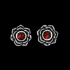 Rose Stud Earrings - Mainland Silver