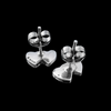 Pair of Hearts Stud Earrings - Mainland Silver