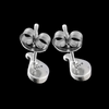 Teardrop Stud Earrings with Silver Bead - Mainland Silver