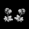 Cannabis Leaf Stud Earrings - Mainland Silver
