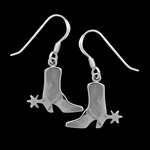 ER145 Cowboy Boot Dangle Earrings