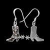 ER145 Cowboy Boot Dangle Earrings