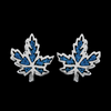 Cannabis Leaf Stud Earrings - Mainland Silver