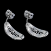 Half Hoop Filigree Stud Earrings - Mainland Silver