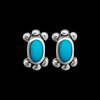 ER15 Oval Stud Earrings with Accents