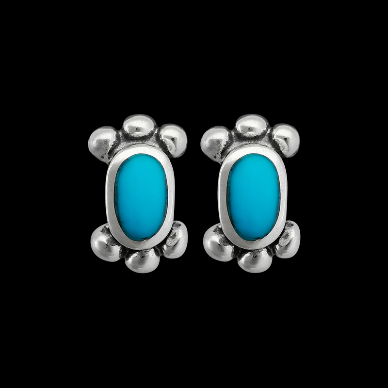 ER15 Oval Stud Earrings with Accents