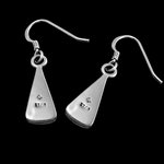 Triangular Dangle Earrings - Mainland Silver
