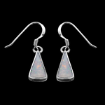 Triangular Dangle Earrings - Mainland Silver