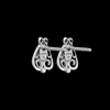 ER259 Damask Teardrop Stud Earrings
