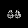 ER259 Damask Teardrop Stud Earrings