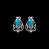 ER259 Damask Teardrop Stud Earrings