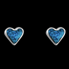 Simple Heart Stud Earrings - Mainland Silver