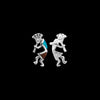 ER327 Fluting Kokopelli Stud Earrings