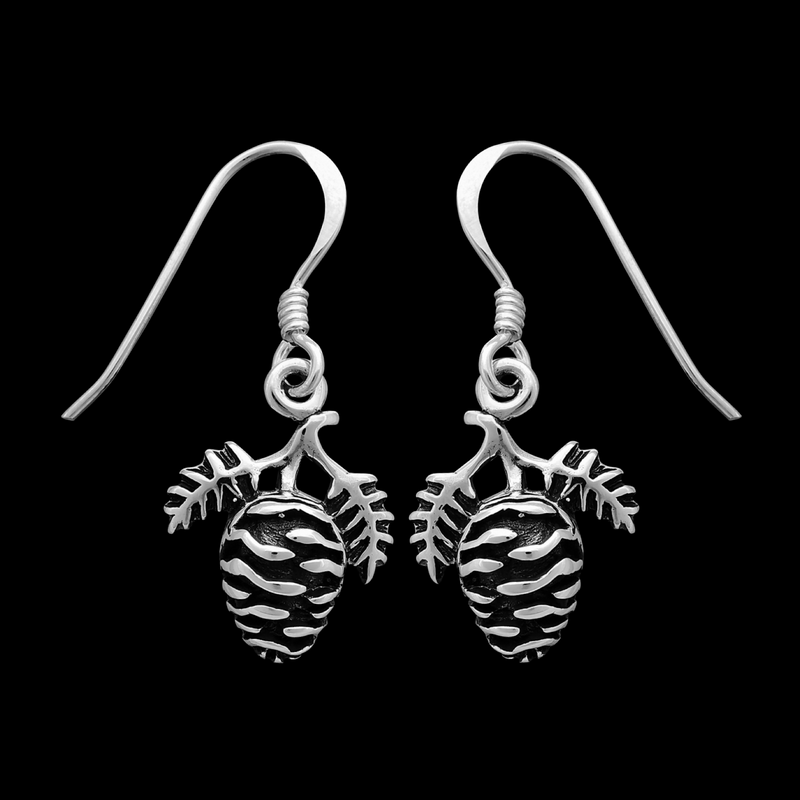 ER335 Pine Cone Dangle Earrings