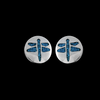 Round Dragonfly Earrings - Mainland Silver