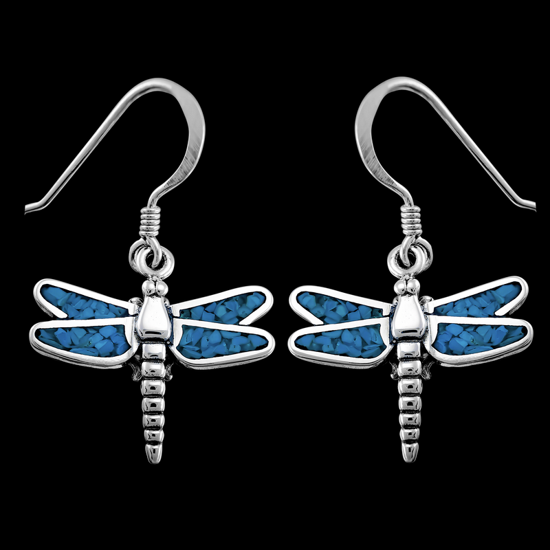 Dangle Dragonfly Earrings - Mainland Silver