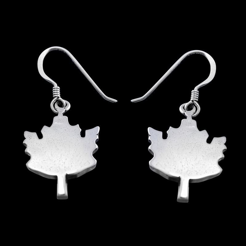 Maple Leaf Dangle Earrings - Mainland Silver