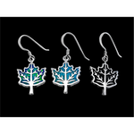 Maple Leaf Dangle Earrings - Mainland Silver