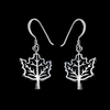 Maple Leaf Dangle Earrings - Mainland Silver