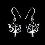Maple Leaf Dangle Earrings - Mainland Silver