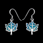 Maple Leaf Dangle Earrings - Mainland Silver