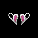 ER409 Asymmetrical Heart Stud Earrings