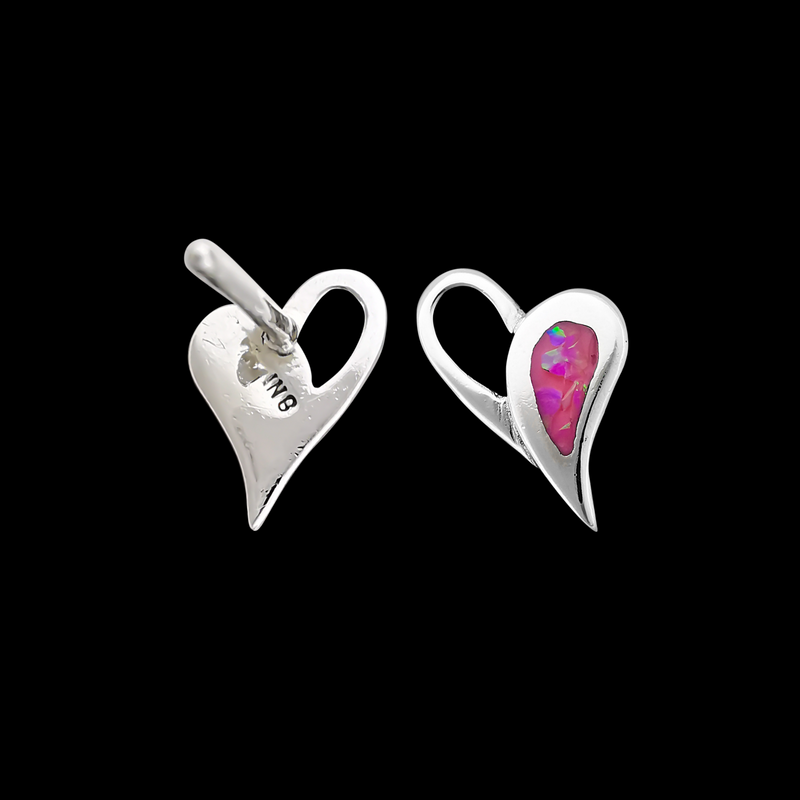 ER409 Asymmetrical Heart Stud Earrings