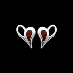 ER409 Asymmetrical Heart Stud Earrings