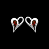 ER409 Asymmetrical Heart Stud Earrings