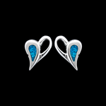 ER409 Asymmetrical Heart Stud Earrings