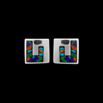 ER414 Hook Square Stud Earrings
