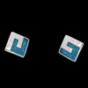 Hook Square Stud Earrings - Mainland Silver