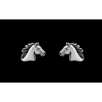 ER434 Horse Bust Stud Earrings