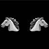 ER434 Horse Bust Stud Earrings