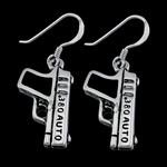 Semi-Automatic Gun Dangle Earrings