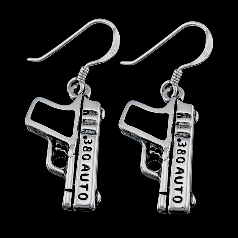 Semi-Automatic Gun Dangle Earrings