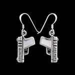 Semi-Automatic Gun Dangle Earrings