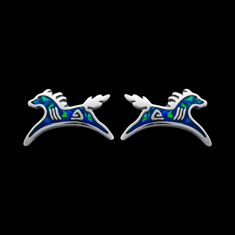 ER483 Native American Spirit Horse Earrings