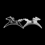 ER483 Native American Spirit Horse Earrings