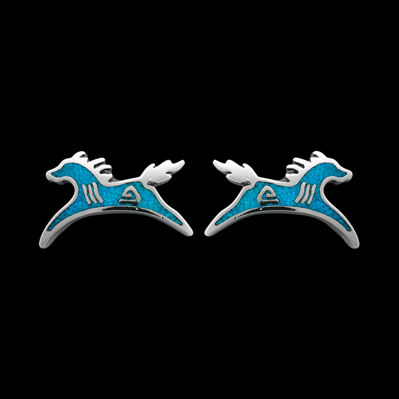 ER483 Native American Spirit Horse Earrings