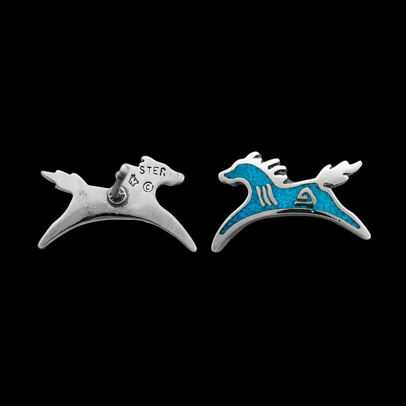 ER483 Native American Spirit Horse Earrings