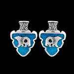 Native Bear Stud Earrings - Mainland Silver