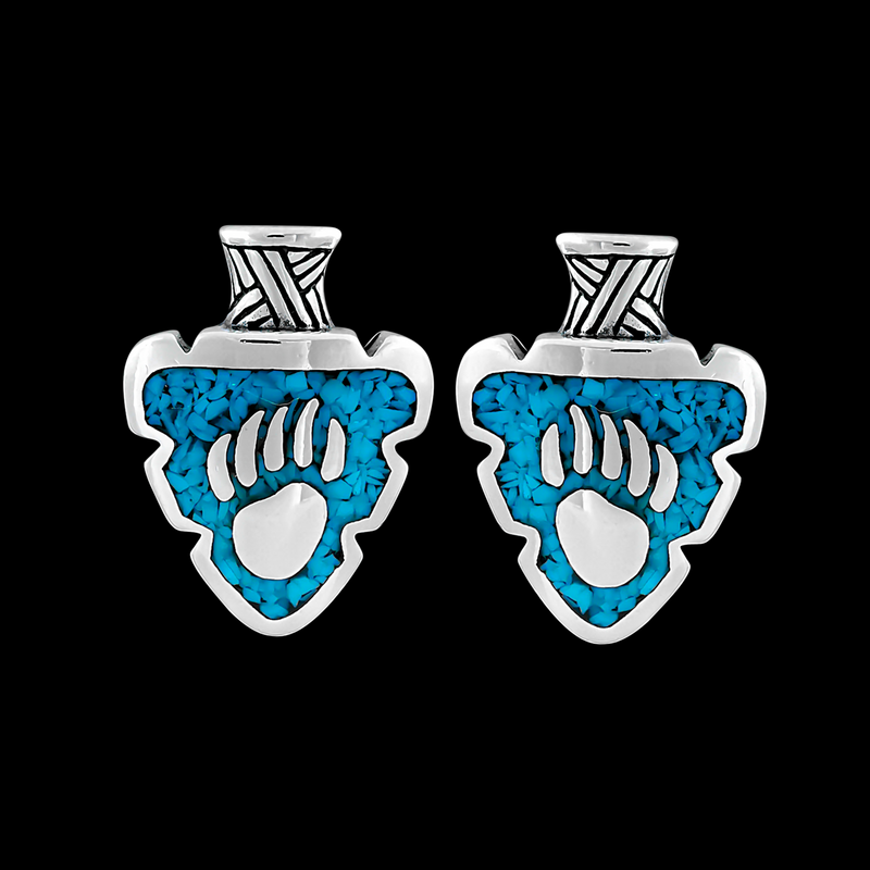 Bear Paw Stud Earrings - Mainland Silver