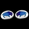 Oval Buffalo Stud Earring - Mainland Silver