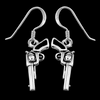 Six Shot Revolver Earrings - Mainland Silver